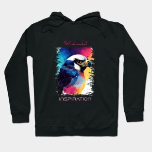 Falcon Bird Wild Nature Animal Colors Art Painting Hoodie